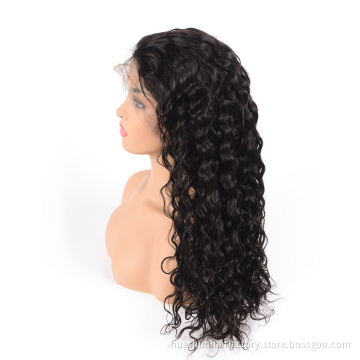 100% 120% 200% Density 50 Inch 24" Glueless Silk Top Water Wave Malaysian Hair Full Lace Wig